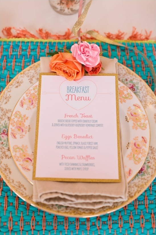 bridal shower breakfast menu