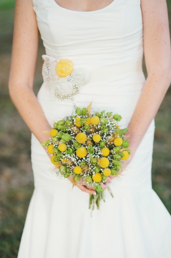Yellow and White Wedding With Lots of Hops