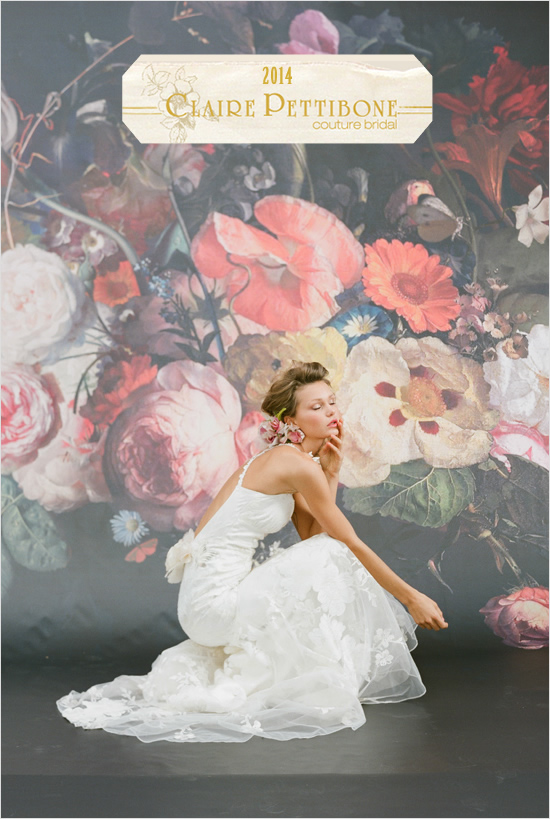 Claire Pettibone 'Raven' wedding dress, Still Life