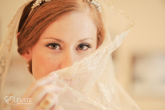 Bride with veil, beautiful eyes, wedding