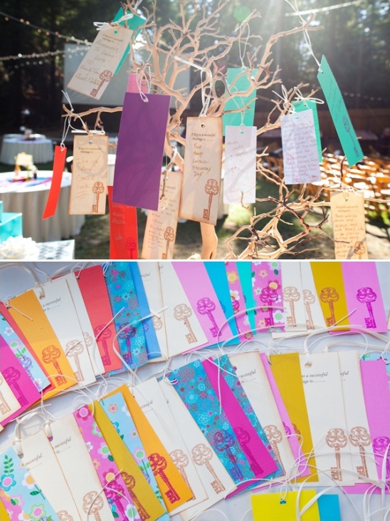 wedding wish tree tags designed by the groom