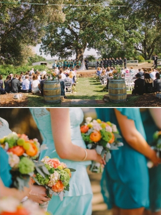 outdoor wedding ceremony at Santa Margarita Ranch