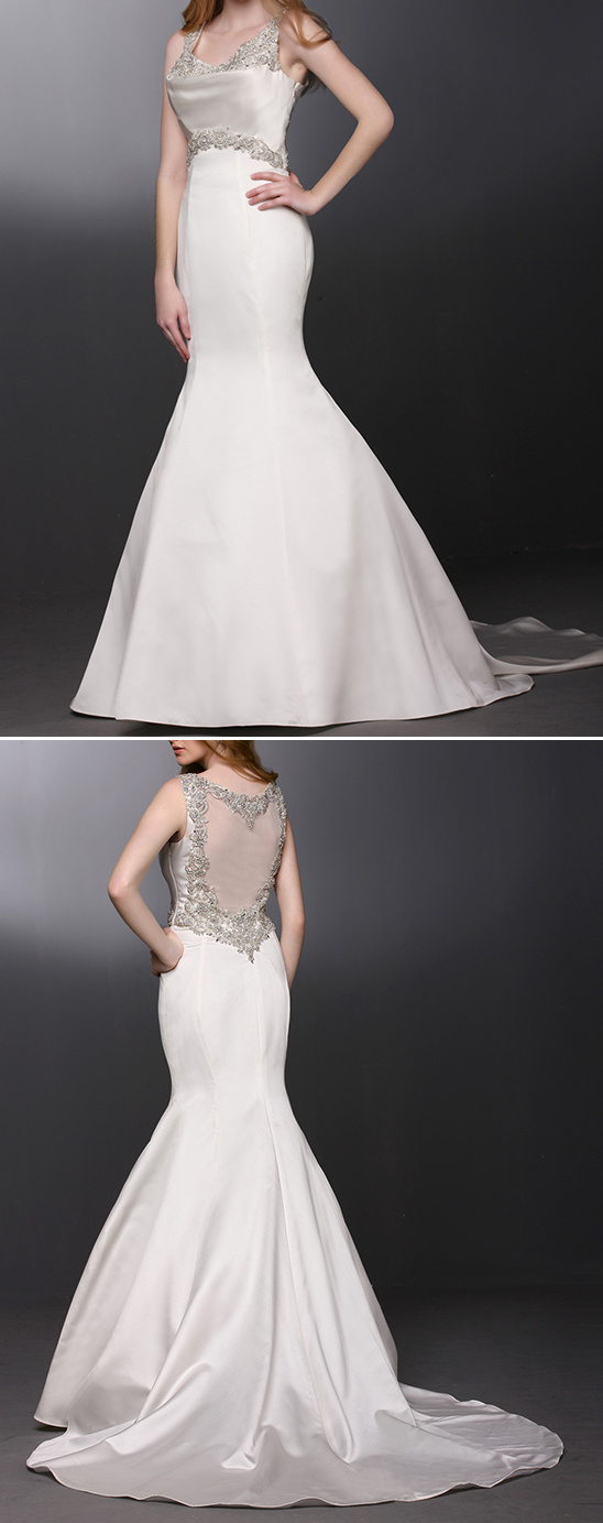 Stunning beaded mermaid wedding gown