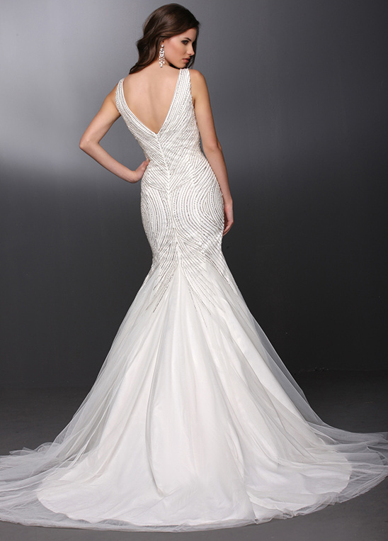 Glamorous vintage inspired wedding gown from DaVinci Bridal