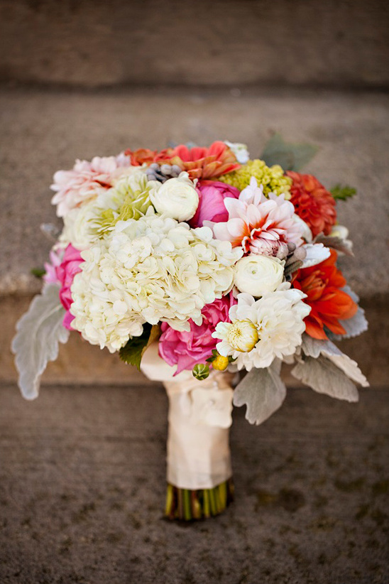 bright bridal bouquet by A New Leaf Flower Shoppe