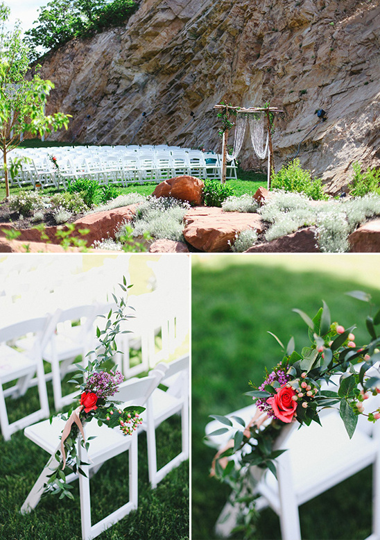 outdoor ceremony at Louland Falls