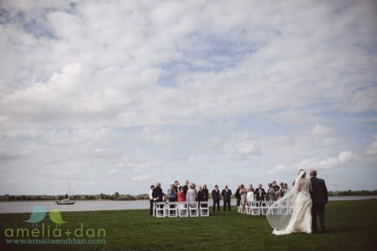 Wedding ceremony by the water