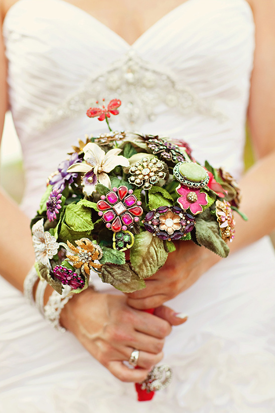 Colorful brooch bouquet for wedding