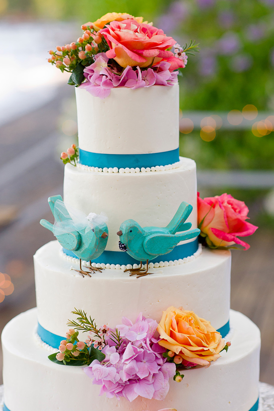 Lake Tahoe Estate Wedding with Coral and Teal