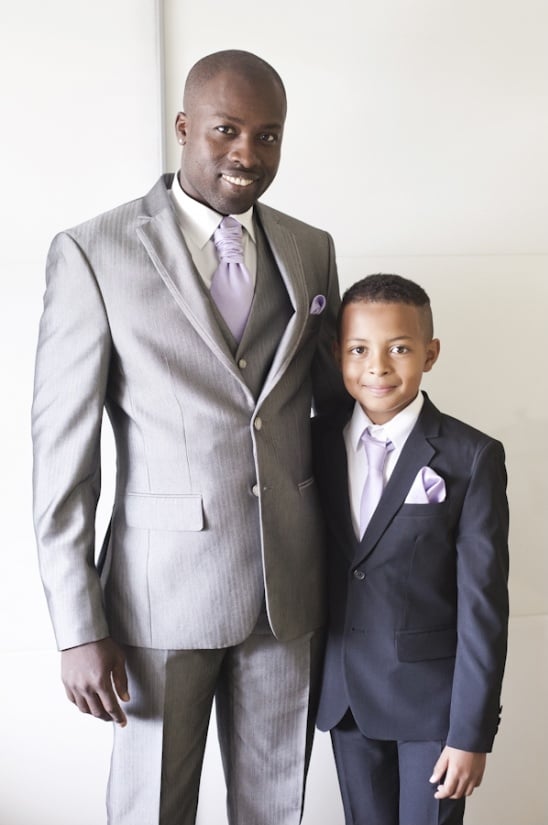 suited up groom and ring bearer