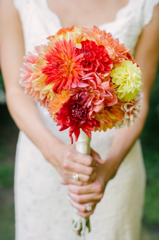 red and yellow bouquet by Sauvie Island Farms