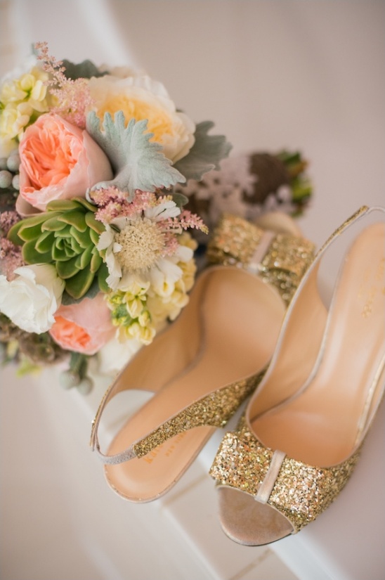gold glitter kate spade shoes