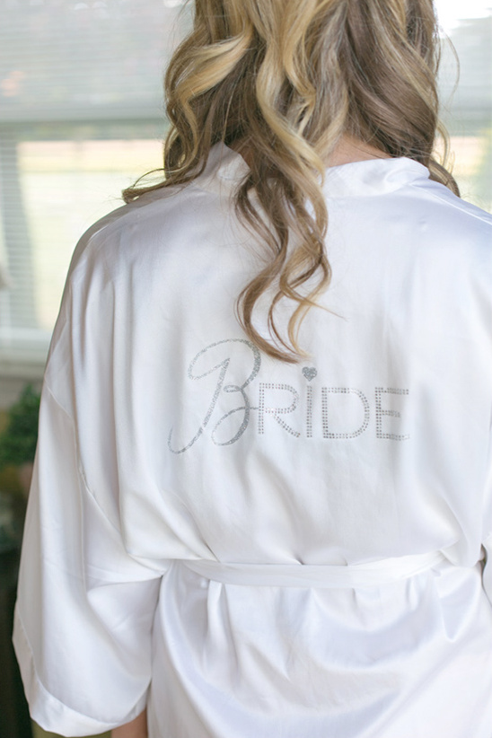 get ready in a special bridal robe