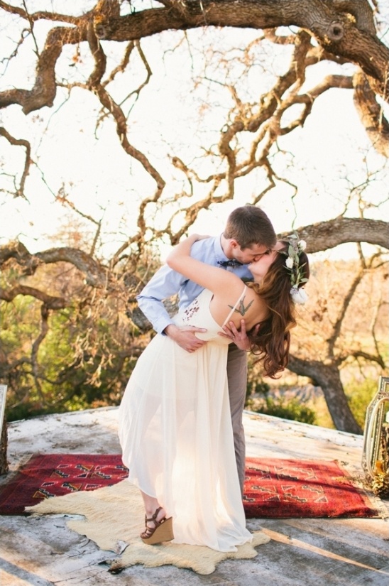 Organic Rooftop Sunset Wedding Inspiration