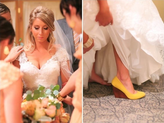 yellow bridal shoes