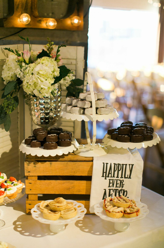 happily ever after sign at dessert table
