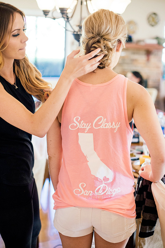 stay classy San Diego bridal party tank top