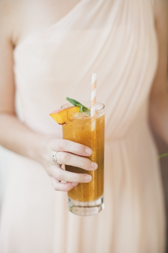 signature peach wedding drink