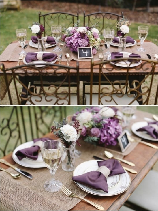 purple wedding decor ideas