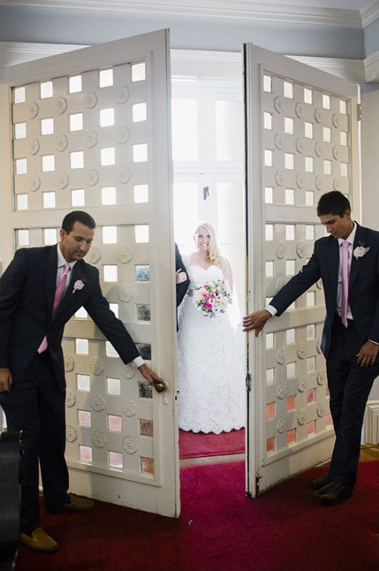 dramatic wedding entrance