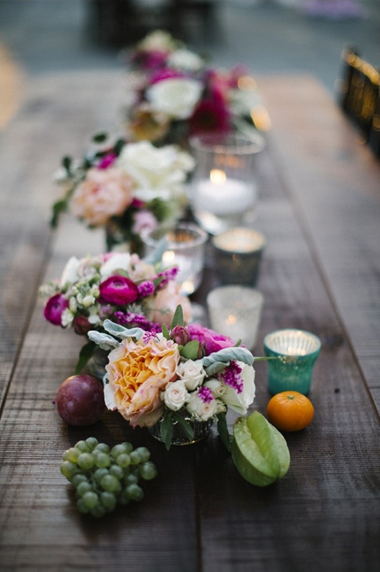 fruit and floral centerpieces