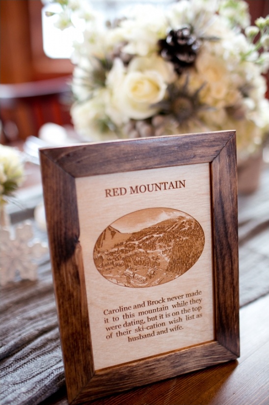 wooden mountain table signs