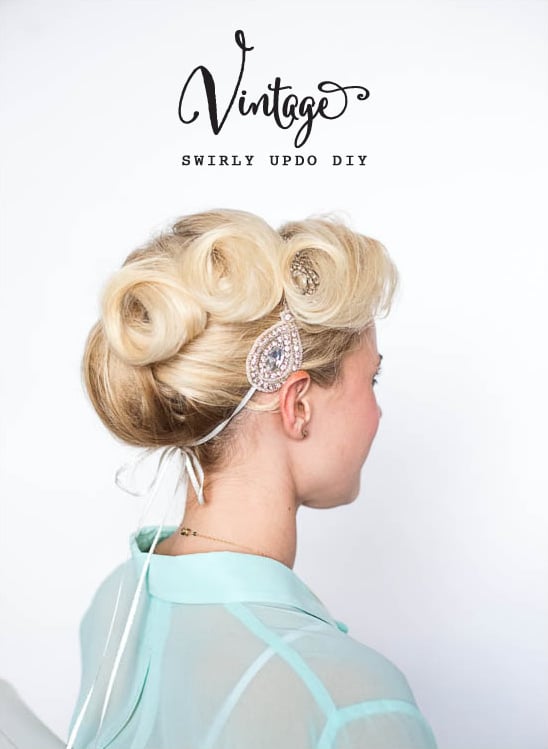 Vintage Inspired Swirly Hair Updo DIY