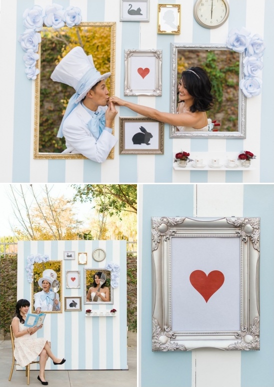 alice in wonderland themed photo booth