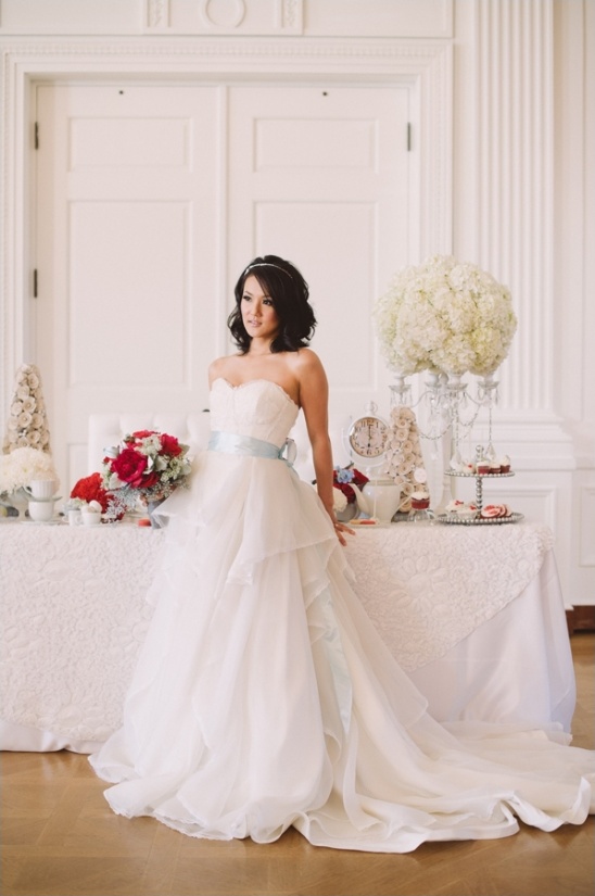 gorgeous strapless Blush Bridal Couture wedding dress