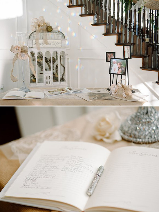 romantic guestbook table decor ideas