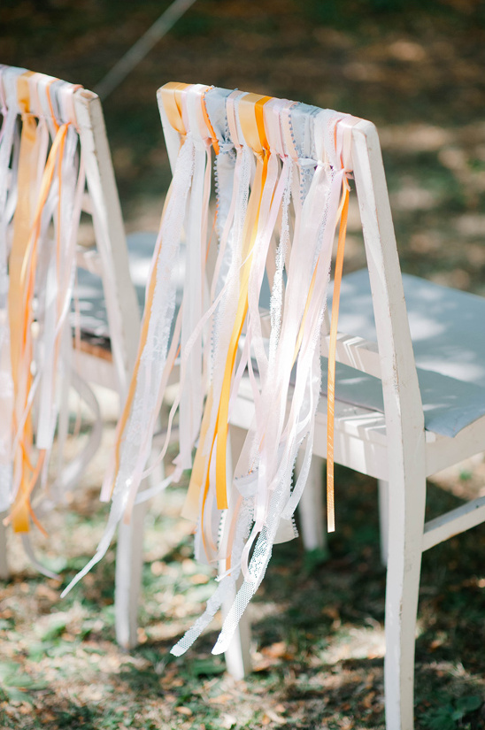 ribbons on wedding chairs