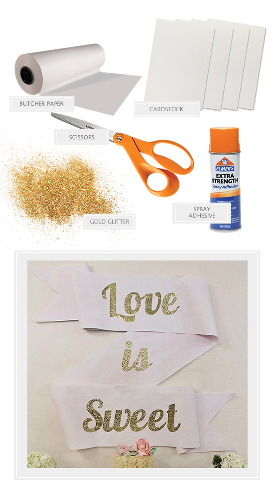 glitter swag sign materials