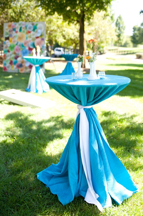 blue cocktail tables