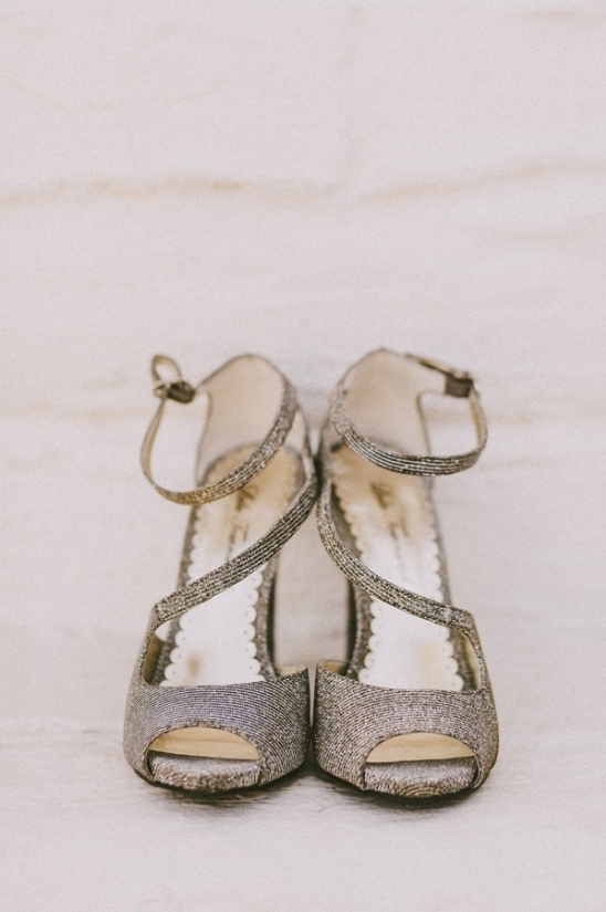 silver wedding shoes from DSW