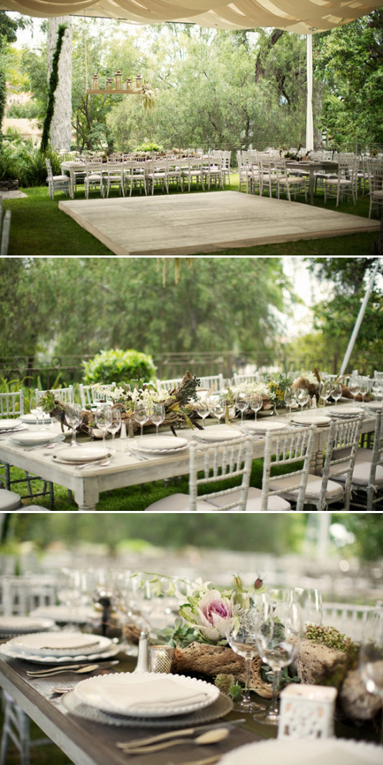 elegant tent reception at Mexico estate