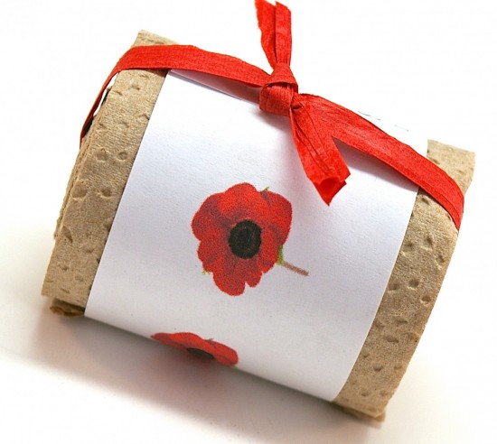 Remembrance Day poppy seed packet gift
