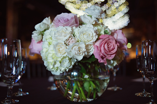 Elegant rose and hydrangea arrangement for special event