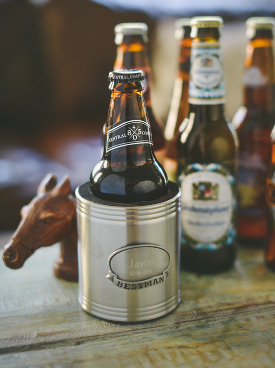 Groomsmen Gift Idea personalized beer Koozie