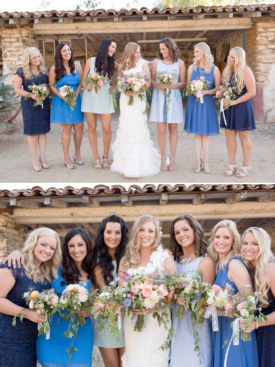blue bridesmaids dresses