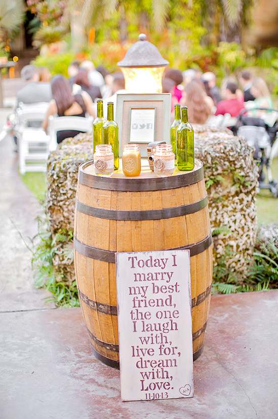 winery barrels for decor table
