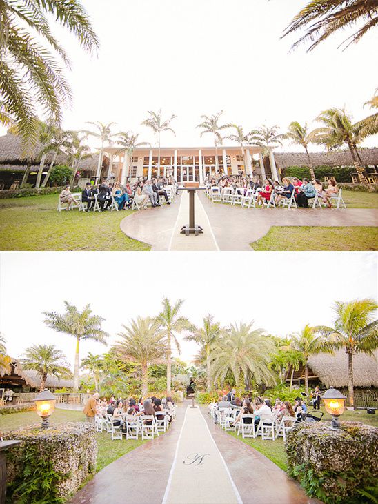 outdoor tropical wedding