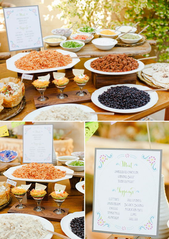 how to set up a taco bar