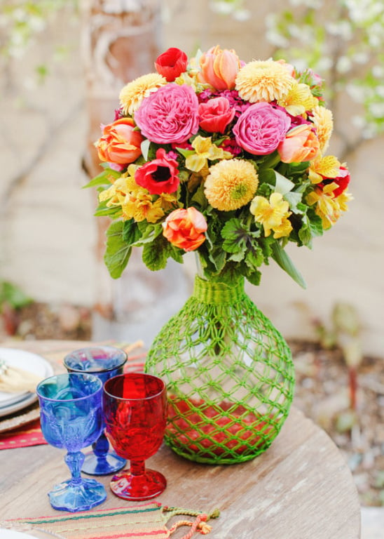 bright floral arrangements