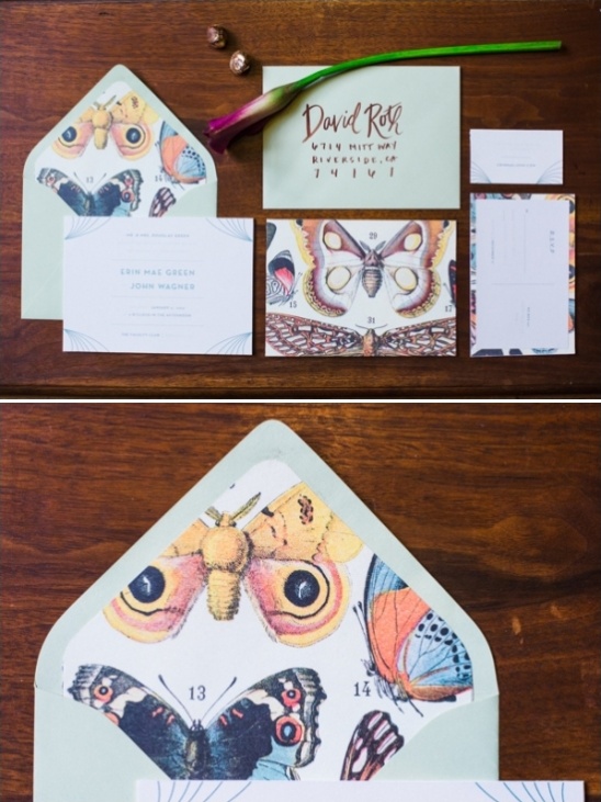 butterfly wedding invites