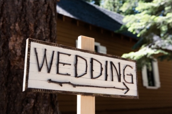 branches wedding sign
