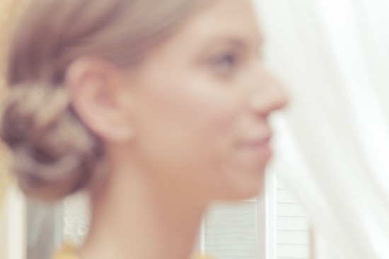 Blured image of a woman's profile