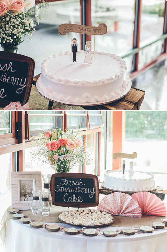 just married wedding cake