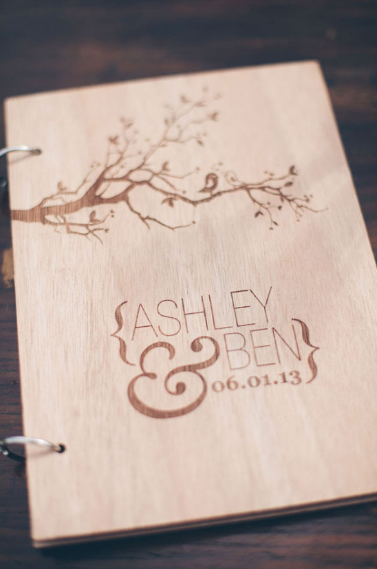 wooden guest book