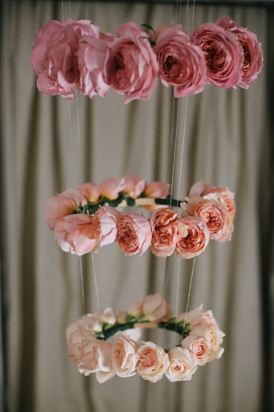 ombre rose halo chandelier