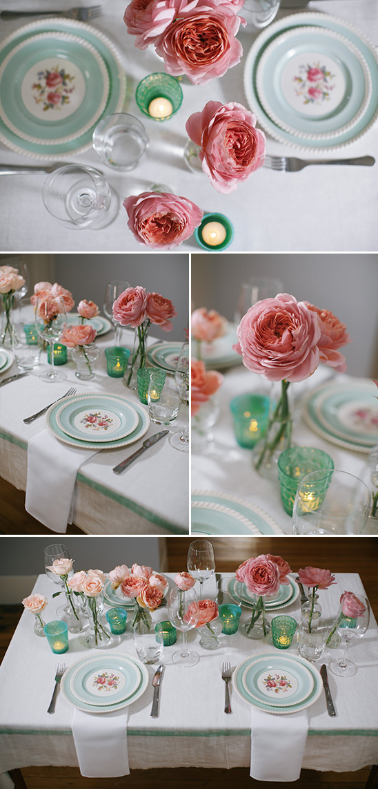 rose tablescape